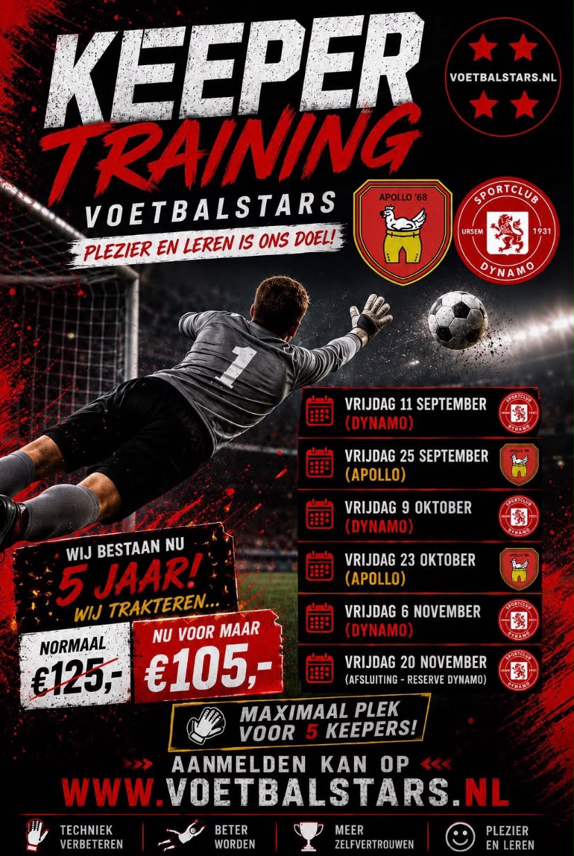 Voetbalstars keepertraining (Apollo)